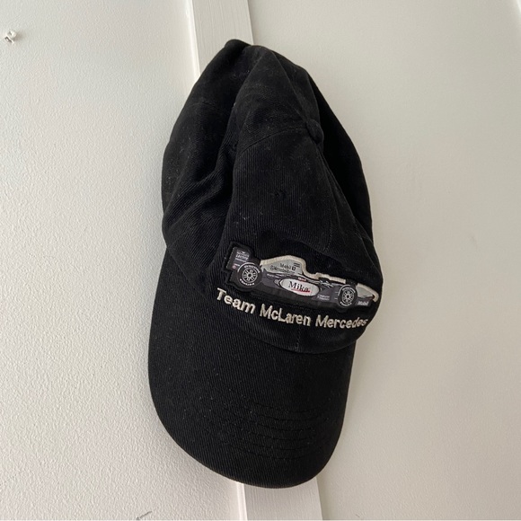 Vintage Mclaren Mercedes Mika Hakkinen Hat Black Rare - Picture 2 of 4